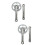 2pcs Crankset For Cycling Easy Installation Silver 6