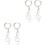 2 Pairs Musical Symbol Dangle Earrings For Men 5