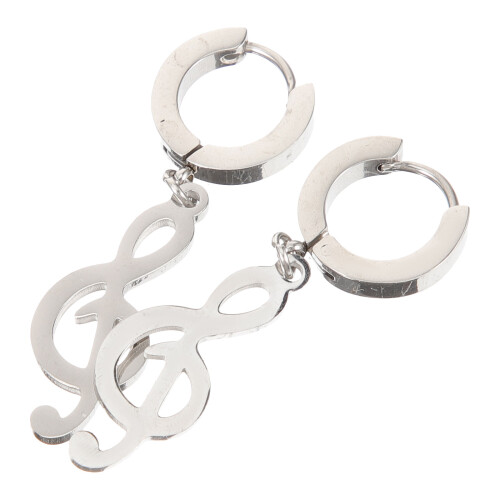 2 Pairs Musical Symbol Dangle Earrings For Men 2