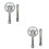 2pcs Crankset For Cycling Easy Installation Silver 5