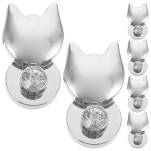 30Pcs Silver Bag Turn Locks Cat Shape Durable Zinc Alloy Purse Locks