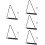 5Pcs Wall Record Holder Triangular Vinyl Display Album 8