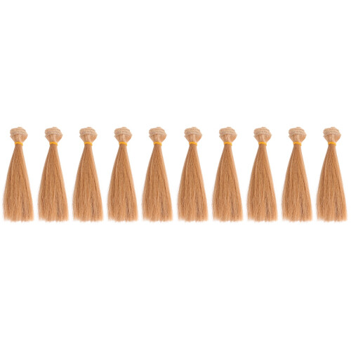 10Stk Puppenperücken Gerade Haar, Hitzebeständig, Elastisch, Langlebig 1