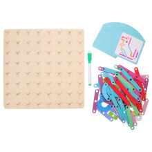 2 Sets Wooden Geoboard Geometry Math Toy For Kids