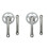 2pcs Crankset For Cycling Easy Installation Silver 2