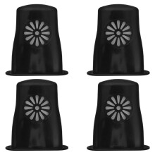 4Pcs Guitar Sound Hole Humidifiers Black ABS Instrument Care Set
