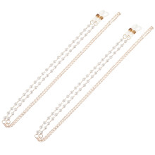 4St Gouden Masker En Brillenketting Parel Eyewear Retainer