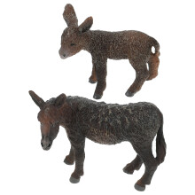 6Pièces Figurines D'âne Debout Plastique Colorées Pour Enfants