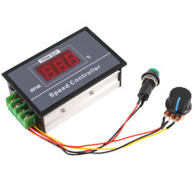 2Pcs Pwm Motor Stepless Governor Dc Controller with LED Display Green