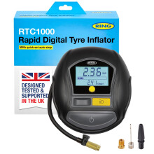 RING TYREINFLATE 1000 Rapid Digital Tyre Inflator Air Compressor With