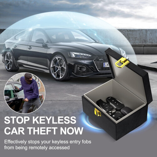 lanpard Faraday Box for Car Keys, Keyless Signal Blocking Anti-Theft Key Protector Signal Blocking Box 1