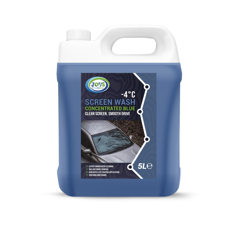 Screenwash 5 Litre - Screen Wash For Cars, Windscreen - Concentrate & Effective To -4C - Car Screen Washer Fluid & Windscreen Cleaner. 47820494