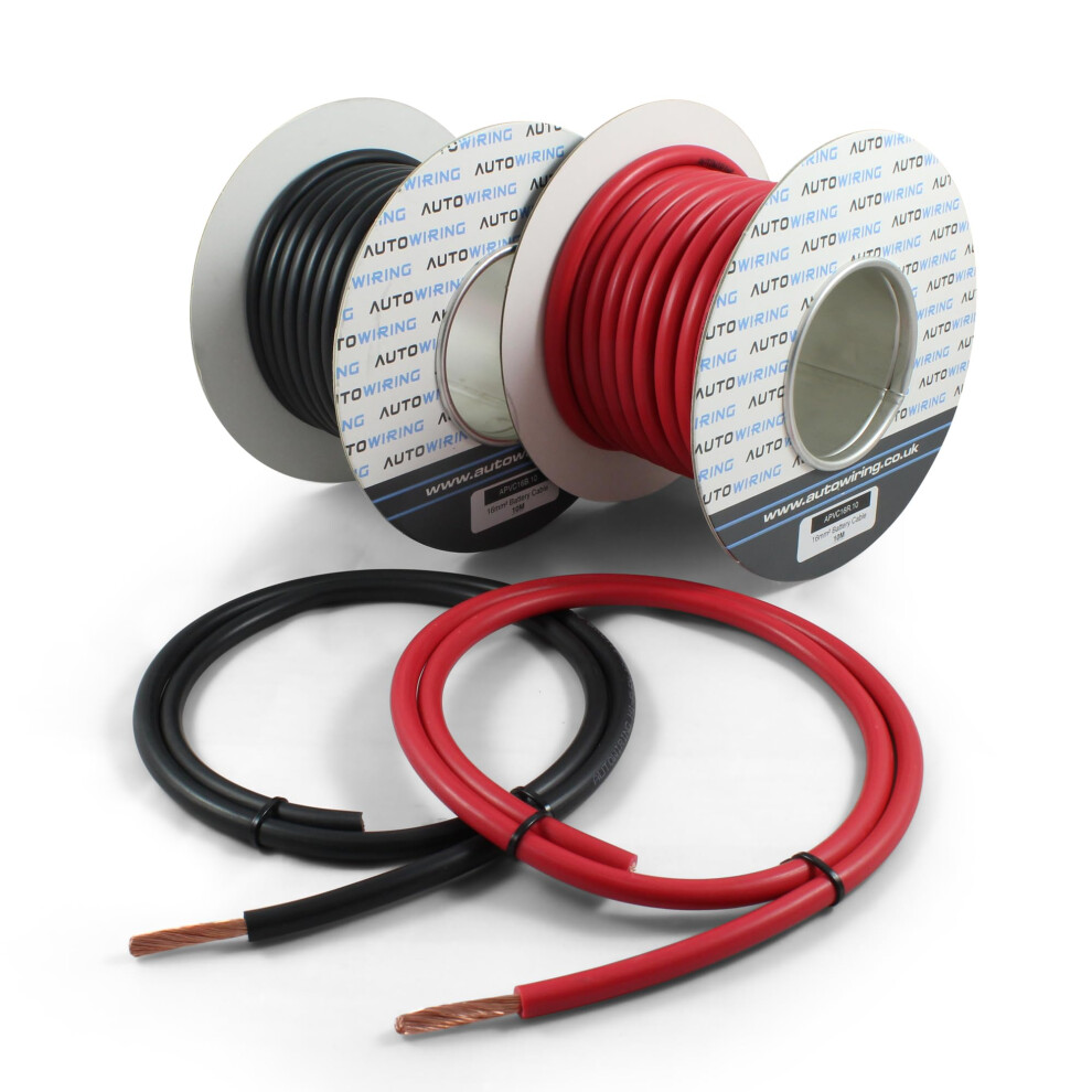 Autowiring Automotive Hi-Flex 110 Amp 16Mmâ² Battery/Starter/Inverter/Welding Pvc Cable Wire (Black, 3 Metre) 31542692