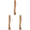 3pcs Wooden Accessory Camping Handle Replacement Wooden Grip 4