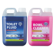 Blue Diamond Chemical Toilet Fluid Twin Pack 2L for Camping Caravan &