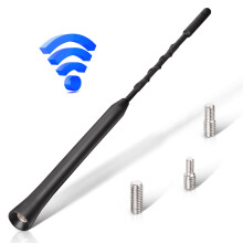 Eightwood Universal Car Antenna Replacement,AM/FM/DAB Roof Car Radio dab Aerial Mast,Rod Car ariel mast,Screws M4 M5 M6,23cm/9 inch short