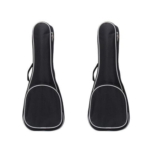 2Pcs Black Waterproof Guitar Gig Bag with Pockets and Backpack Strap 1