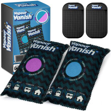 VapourVanish Reusable Dehumidifier Bags - Car Dehumidifier Moisture Absorber With Dashboard Anti-Slip Mats, Rechargeable Silica Gel Interior Dehumidi
