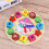 Wooden Shape Sorting Clock With Rabbit Pattern And 9
