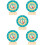 5Pcs Wood Number Clock Toy For Kids Cognitive Learning Educational 9