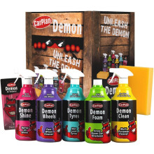 CarPlan Demon 7pc Car Care Gift Pack - Includes Demon Shine, Wheels, Foam, Tyres & More