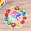 Wooden Shape Sorting Clock With Rabbit Pattern And 8
