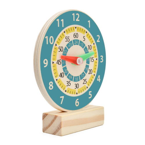 5Pcs Wood Number Clock Toy For Kids Cognitive Learning Educational 1