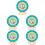 5Pcs Wood Number Clock Toy For Kids Cognitive Learning Educational 7