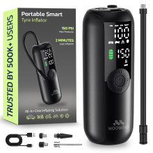 Woowind Tyre Inflator Air Compressor, Bike Pump, 1 Minute Inflation, 1