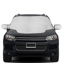 QcoQce Car Windscreen Cover, SUV Magnetic Snow Cover, Windshield Cover with Side Wing Mirror Cover, Frost Guard for Cars, SUVs and Truck(153127cm)