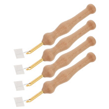 8Sets Punch Needle Embroidery Tool Set with Wood Handle for Home Craft
