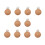 20Pcs Wooden Pacifier Clips Khaki Round Shape Baby Teether Holders 1