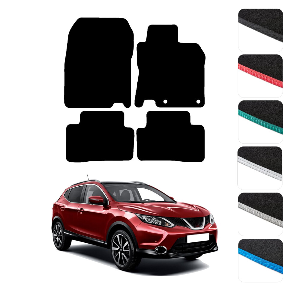 Gcm - Car Floor Mats For Nissan Qashqai 2014 To 2021 Full Coverage Floor Protection - Anti Slip & Fit Car Mat With Clips Easy To Clean Car Carpet For 10875315