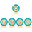 5Pcs Wood Number Clock Toy For Kids Cognitive Learning Educational 6
