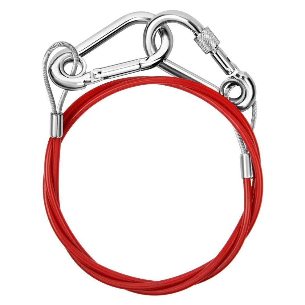 Uraqt Breakaway Cable, Trailer Caravan Breakaway Break Away Cable With 2 Carabiners, Easy Quick Fit Breakaway Cable Carbine Threaded Hook Towing Cara 40748900