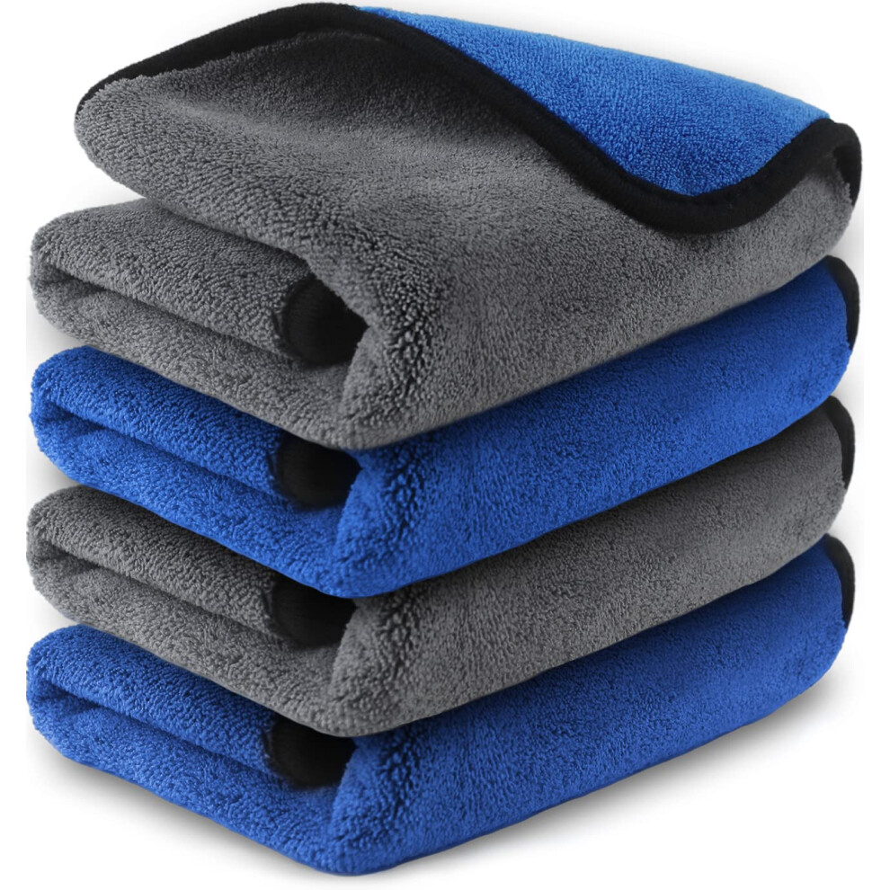Airlab 4X Microfibre Car Cleaning Cloths 800 Gsm, Professional Microfiber Cloth For Car Washing Drying Polishing, Thickened Towels For Auto Motorcycl 56982282