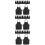 45Pcs Disposable Aprons Black Non-Woven Fabric Multi-Use Cooking Bbq 10