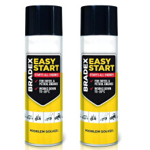 Bradex Easy Start 300ml – Pack of 2 | Fast Engine Starter Spray for Petrol & Diesel Engines | Helps Start in Cold, Damp & Frosty Weather | Ideal for