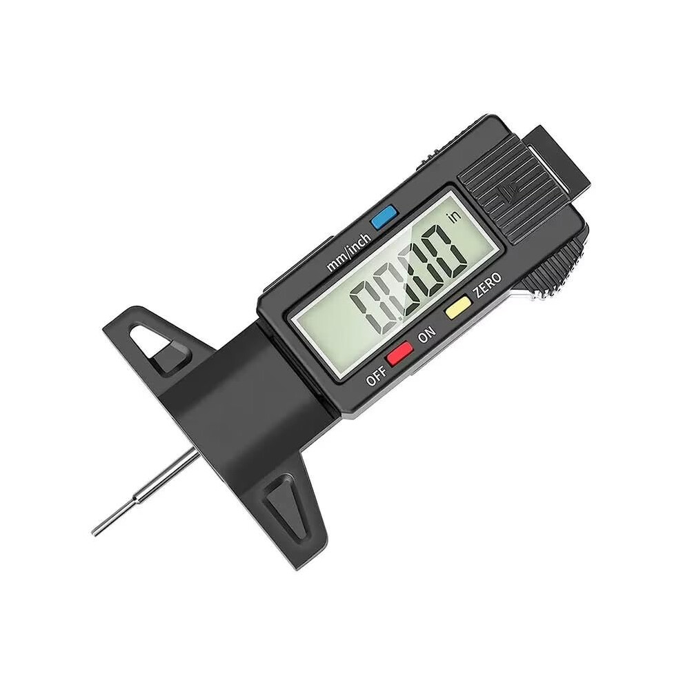 Tyre Tread Depth Gauge - 0-25.4Mm/1Inch Portable Tread Depth Checker Tyre Depth Measure With Large Lcd Display For Cars, Vans, Trucks 91044846