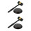 Wooden Mallet Gavel Set, 2 Sets 6