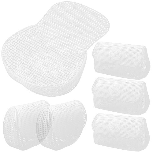 12Pcs Clear Plastic Canvas Mesh Sheets for Handbag DIY and Quilting