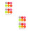 24Pcs PVC Reflective Volleyball Keychains Backpack Pendant 9
