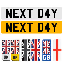 Standard Acrylic Number Plates - Styles UK Rear/Front/Pair for Automotive, Home Use/Outdoor Use
