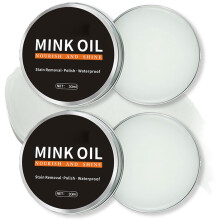 Beauthink 2PCS Mink Oil Leather Cleaner & Conditioner, Leather Balm & Restorer For Car Seats, Furniture,Shoes, Bags, Purses, Jacket and Boots, Polish