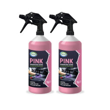 JOVS Pink Dashboard Shine Spray 2 X 1L - Cherry Fragrance | Ultimate Cleaner for Car Dashboards | Interior Plastic Restorer | Professional Grade with