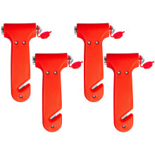 HONGCI 4 Pack Emergency Car Window Breaker Life Hammer with Seatbelt Cutter, Car Glass Breaker Seat Belt Cutter and Window Breaker 2-in-1 Car Safety