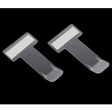 2 Pcs Transparent Car Windscreen Parking Ticket Holders – Vehicle Permit Pass Clip with Adhesive Pads, Clear Dashboard Window Card Holder, Universal