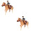 2 Sets Western Model Sand Table Child Animal Abs 6