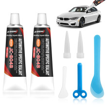 Hcunbsu Black Silicone Sealant, 2 PCS Windscreen Sealant for Car, Waterproof, High Temperature, Fast Curing, Automotive Specific Sealant 100ML