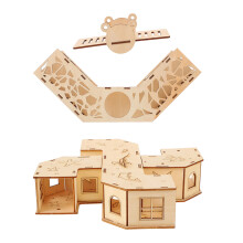 4Sets Leuk Hamster Tunnel Speelgoed Lichtgeel Met En
